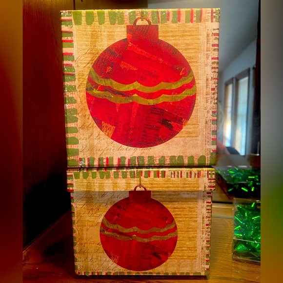 🎄LINDY BOWMAN🎄2 CHRISTMAS ORNAMENT DESIGNER GIFT BOXES & 9-CT MINI BOWS NWT🎁 - Picture 4 of 9